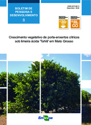 Thumbnail de Crescimento vegetativo de porta-enxertos cítricos sob limeira ácida 'Tahiti' em Mato Grosso.