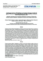 Thumbnail de Antifungal activity of Hedychium coronarium J. König essential oil against Fusarium oxysporum Schlecht and Thanatephorus cucumeris (A.B. Frank) Donk in vitro.