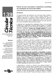 Thumbnail de Fatores de risco associados à resistência à pesticidas em populações da mosca-dos-chifres.