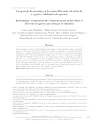 Thumbnail de Composição bromatológica do capim-Marandu sob efeito de irrigação e adubação nitrogenada.