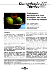 Thumbnail de Condicionantes agroclimáticas e riscos tecnológicos para cultura do mamoeiro em Rondônia.