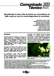 Thumbnail de Quantificação de dano foliar produzido por crisomelídeos em feijão caupi por meio de escala diagramática de severidade.