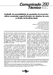 Thumbnail de Avaliação da susceptibilidade de populações da mosca-dos-chifres a pesticidas organofosforados em rebanhos de corte no Estado de Rondônia, Brasil.