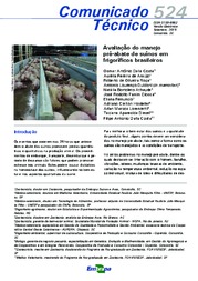 Thumbnail de Avaliação do manejo pré-abate de suínos em frigoríficos brasileiros.