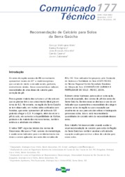 Thumbnail de Recomendação de calcário para solos da Serra gaúcha.