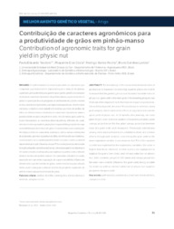 Thumbnail de Contribuição de caracteres agronômicos para a produtividade de grãos em pinhão-manso.