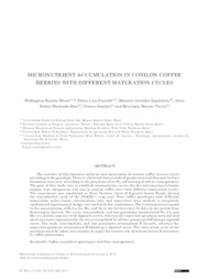 Thumbnail de Micronutrient accumulation in Conilon Coffee berries with different maturation cycles.