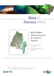 Thumbnail de MATOPIBA: Caracterização do Quadro Agrário.
