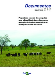 Thumbnail de Proposta de controle de carrapatos para o Brasil Central em sistemas de produção de bovinos associados ao manejo nutricional no campo
