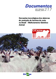 Thumbnail de Demandas tecnológicas dos sistemas de produção de bovinos de corte no Brasil: melhoramento genético animal.