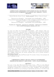 Thumbnail de Compactação, densidade e fertilidade do solo na área de preservação permanente do Igarapé dos Tanques ? Porto Velho/RO.