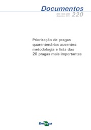 Thumbnail de Priorização de pragas quarentenárias ausentes: metodologia e lista das 20 pragas mais importantes.