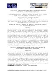 Thumbnail de Extratos de espécies de capsicum no controle in vitro de patógenos de importância agrícola.