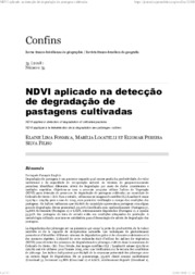 Thumbnail de NDVI aplicado na detecção de degradação de pastagens cultivadas.