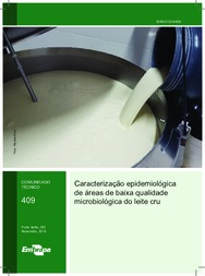 Thumbnail de Caracterização epidemiológica de áreas de baixa qualidade microbiológica do leite cru.