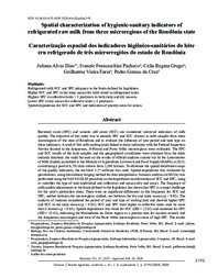 Thumbnail de Spatial characterization of hygienic-sanitary indicators of refrigerated raw milk from three microregions of the Rondônia state.