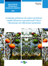 Thumbnail de Avaliação preliminar de cultivo de Mama-cadela (Brosimum gaudichaudii Trécul. - Moraceae) em diferentes substratos.