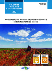 Thumbnail de Metodologia para avaliação de perdas na colheita e no beneficiamento de cenoura.