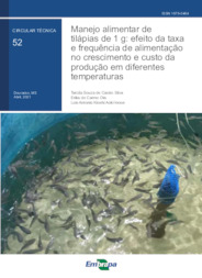 Thumbnail de Manejo alimentar de tilápias de 1 g: efeito da taxa e frequência de alimentação no crescimento e custo da produção em diferentes temperaturas.