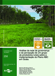 Thumbnail de Análise da rede de governança e da percepção de um grupo de produtores rurais sobre a implementação do Plano ABC em Goiás.