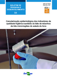 Thumbnail de Caracterização epidemiológica dos indicadores de qualidade higiênico-sanitária do leite de rebanhos de três microrregiões do estado do Acre.