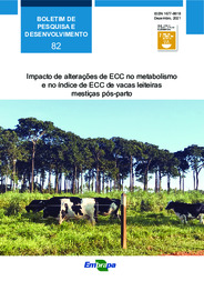 Thumbnail de Impacto de alterações de ECC no metabolismo e no índice de ECC de vacas leiteiras mestiças pós-parto.