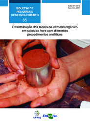 Thumbnail de Determinação dos teores de carbono orgânico em solos do Acre com diferentes procedimentos analíticos.