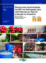 Thumbnail de Manual para recomendação de NPK via fertirrigação para café Robusta em fase de produção na Amazônia.