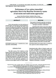 Thumbnail de Performance of low carbon intensified agriculture farm in the Brazilian Savanna by means of univariate and multivariate approaches.