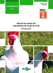 Thumbnail de Manual de manejo dos reprodutores de frango de corte Embrapa 021.