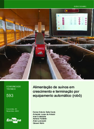 Thumbnail de Alimentação de suínos em crescimento e terminação por equipamento automático (robô).