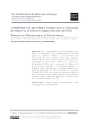 Thumbnail de Contribuições da agricultura familiar para a consecução dos Objetivos de Desenvolvimento Sustentável (ODS).