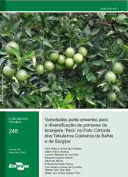 Thumbnail de Variedades porta-enxertos para a diversificação de pomares de laranjeira Pêra no Polo Citrícola dos Tabuleiros Costeiros da Bahia e de Sergipe.