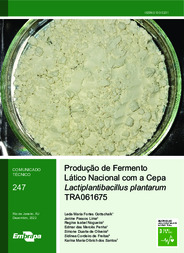 Thumbnail de Produção de fermento lático nacional usando a cepa Lactiplantibacillus plantarum TRA061675.