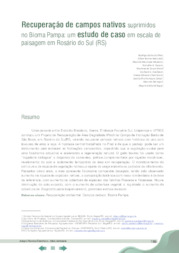 Thumbnail de Recuperação de campos nativos suprimidos no Bioma Pampa: um estudo de caso em escala de paisagem em Rosário do Sul (RS).