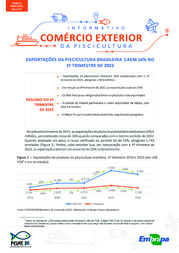 Thumbnail de Exportações da piscicultura brasileira caem 16% no 1º trimestre de 2023.