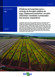 Thumbnail de Eficiência de fungicidas para o controle da ferrugem-asiática da soja, Phakopsora pachyrhizi, na safra 2022/2023: resultados sumarizados dos ensaios cooperativos.