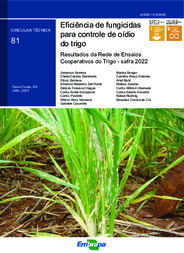 Thumbnail de Eficiência de fungicidas para controle de oídio do trigo: resultados da Rede de Ensaios Cooperativos do Trigo - safra 2022.