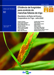 Thumbnail de Eficiência de fungicidas para controle de manchas foliares do trigo: resultados da Rede de Ensaios Cooperativos do Trigo - safra 2022.