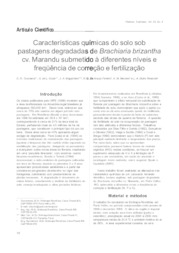Thumbnail de Caracteristicas químicas do solo sob pastagens degradadas de brachiaria brizantha cv. marandu submetido à diferentes níveis e frequência de correção e fertilização.