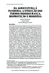 Thumbnail de Da agricultura à pandemia: a evolução dos termos Biossegurança, Bioproteção e Biodefesa.