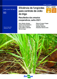 Thumbnail de Eficiência de fungicidas para controle de oídio do trigo: resultados dos ensaios cooperativos, safra 2021.