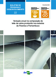 Thumbnail de Variação anual na composição do leite de cabra produzido nos estados da Paraíba e Pernambuco.