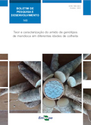 Thumbnail de Teor e caracterização do amido de genótipos de mandioca em diferentes idades de colheita.