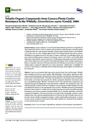 Thumbnail de Volatile organic compounds from cassava plants confer resistance to the Whitefly Aleurothrixus aepim (Goeldi, 1886).