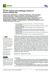 Thumbnail de LC-MS analysis and antifungal activity of Turnera subulata Sm.