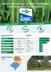 Thumbnail de PRODUTIVIDADE de grãos combinada com qualidade forrageira: BRS Korbel: cevada forrageira.