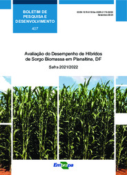 Thumbnail de Avaliação do desempenho de híbridos de sorgo biomassa em Planaltina, DF: safra 2021/2022.