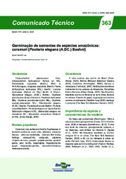 Thumbnail de Germinação de sementes de espécies amazônicas: caramuri [Pouteria elegans (A.DC.) Baehni].