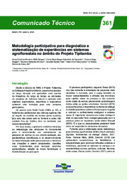 Thumbnail de Metodologia participativa para diagnóstico e sistematização de experiências em sistemas agroflorestais no âmbito do Projeto Tipitamba.